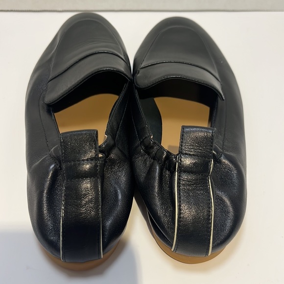 Everlane Black Day Loafer Leather Elastic Back Flats 9 - Picture 3 of 11